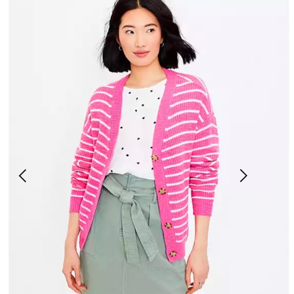 NWT Loft Striped Cardigan Sweater